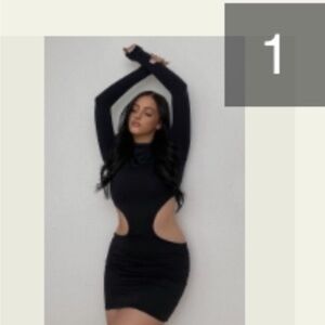 Sexy Black Cutout Dress